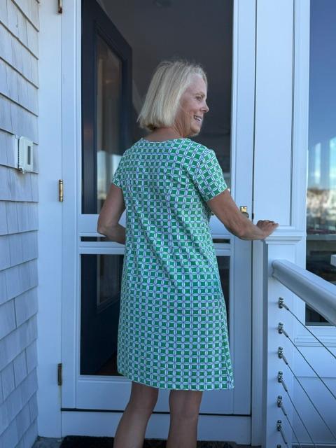 Marina Dress - Daisy Squared Pink/Green