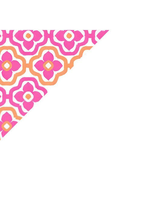 Britt Top Sleeveless - White/Flower Links Pink/Orange