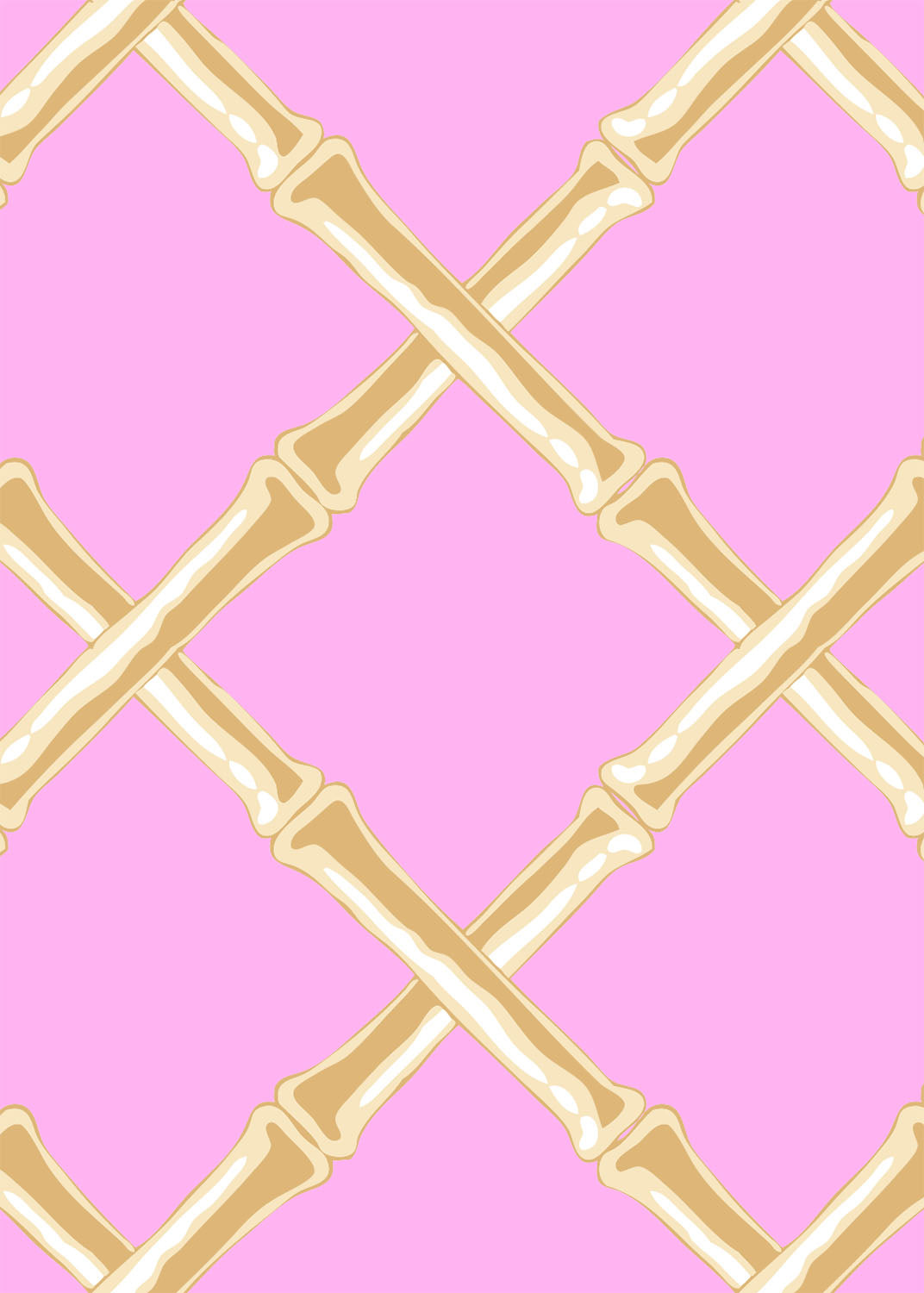 Bamboo Lattice Pink Tan