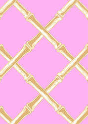 Bamboo Lattice Pink Tan
