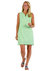 Lucille Dress Sleeveless - Gingham Check Green - FINAL SALE