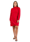 Camilla Dress - Red Quilted Knit