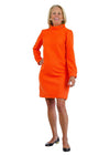 Camilla Dress- Orange Quilted Knit- FINAL SALE