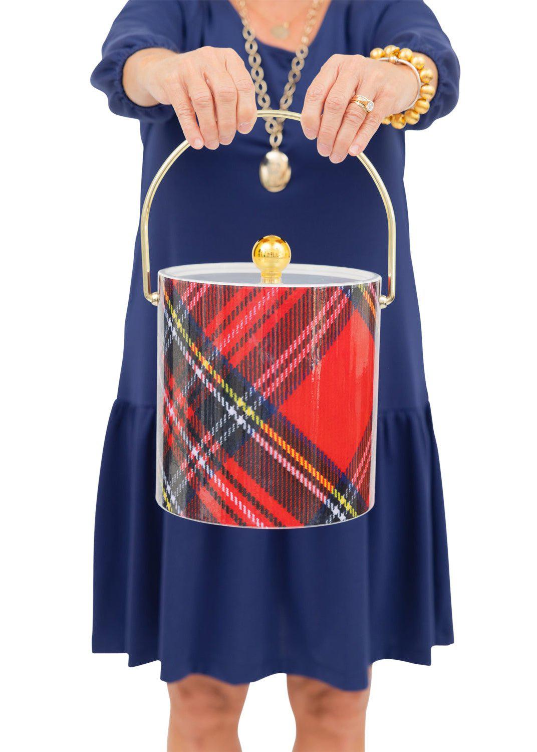 Ice Bucket - Red Plaid