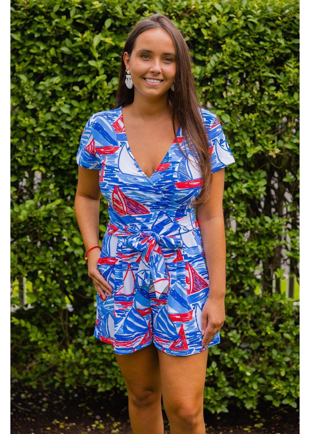 Violet Romper - Out for Sail Red/White/Blue