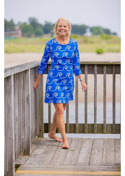 Grace Dress - Rope Coil Blue/White