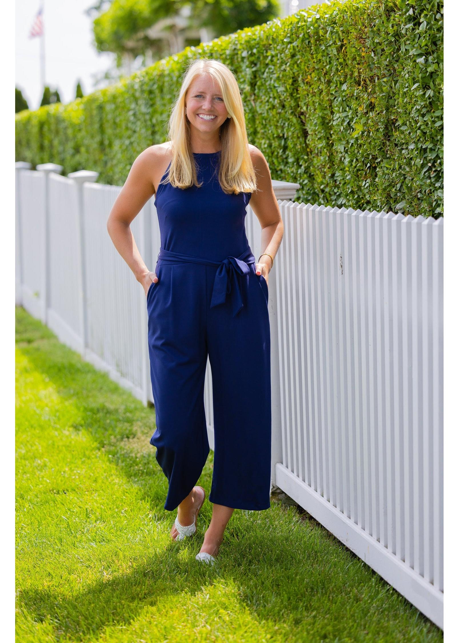 Harper Jumpsuit-Solid Navy- FINAL SALE-2