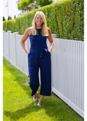 Harper Jumpsuit-Solid Navy- FINAL SALE-2