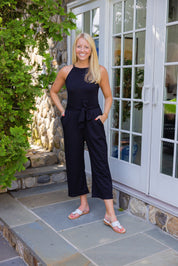 Harper Jumpsuit-Solid Black- FINAL SALE