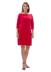 Islander Dress - Red Ponte - FINAL SALE
