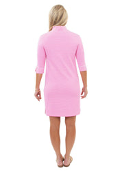 Seaport Shift 3/4 Sleeve - Pink/White Stripe - FINAL SALE-2