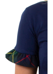 Coco Dress - Navy/Green Plaid Ruffle