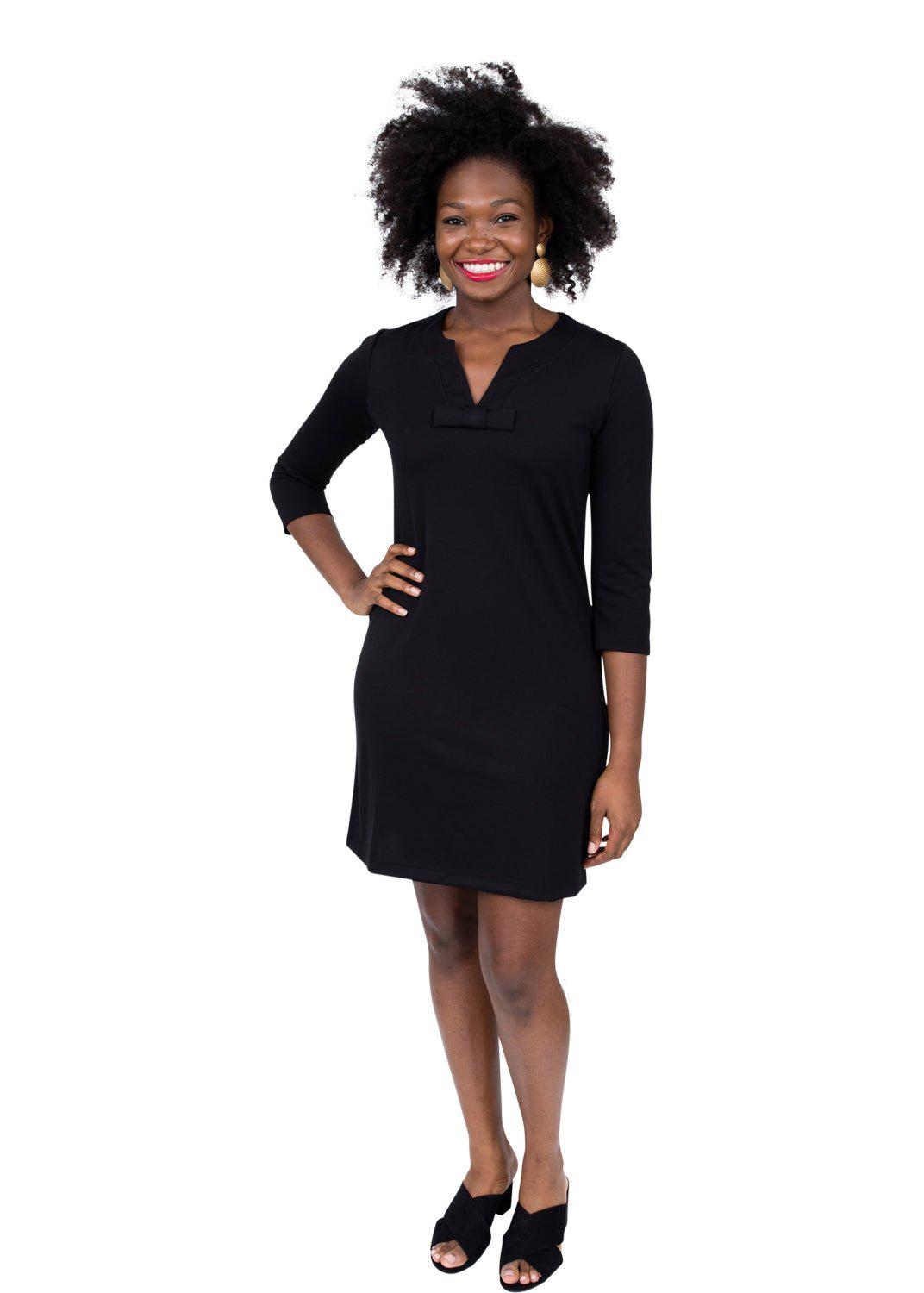 Lucy Dress 3/4 - Solid Black