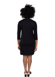 Lucy Dress 3/4 - Solid Black-2
