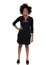 Lucy Dress 3/4 - Black/Red Plaid Bow FINAL SALE