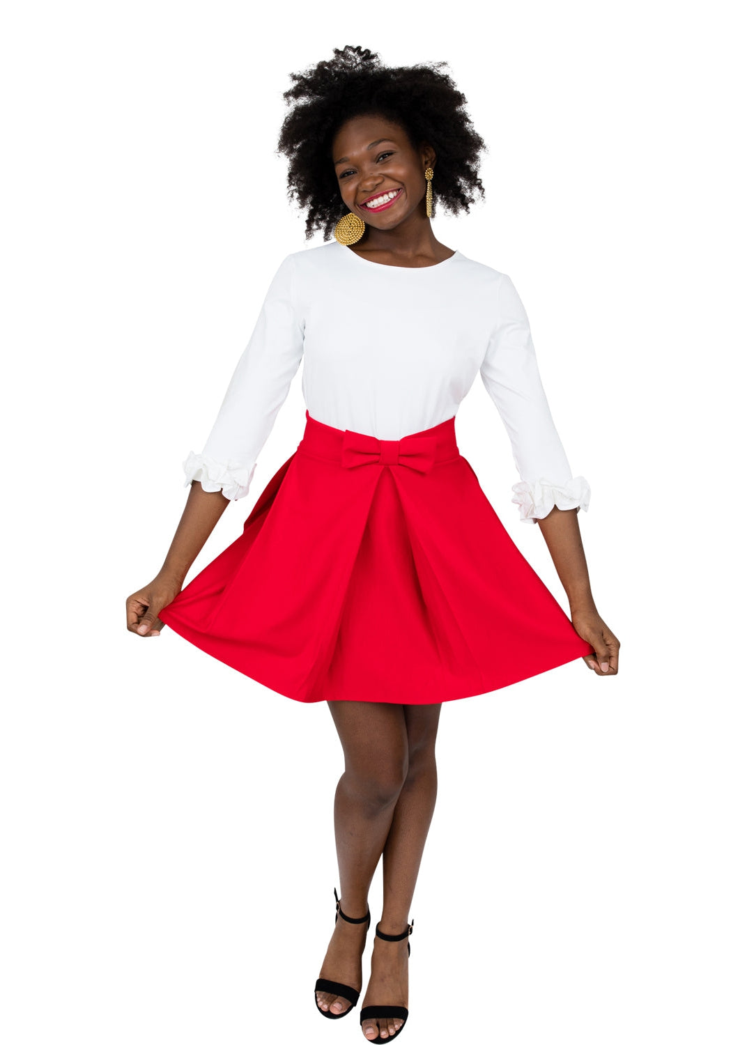 Party Skirt - Red Ponte - FINAL SALE