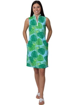 Britt Dress-Resort Palms Blue/Green - FINAL SALE