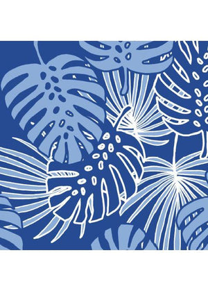 Britt Sleeveless Dress - 2 Blue Resort Palms - FINAL SALE