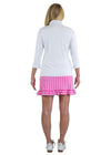 Country Club Skort 17" with Ruffle  - Gingham Check Pink