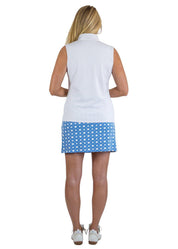 County Club Skort 17" - Boca Grande Cane Blue- FINAL SALE-2