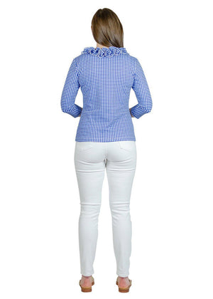Cricket Top - Gingham Check Blue/White-2