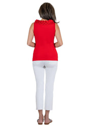 Cricket Top Sleeveless - Solid Red-2