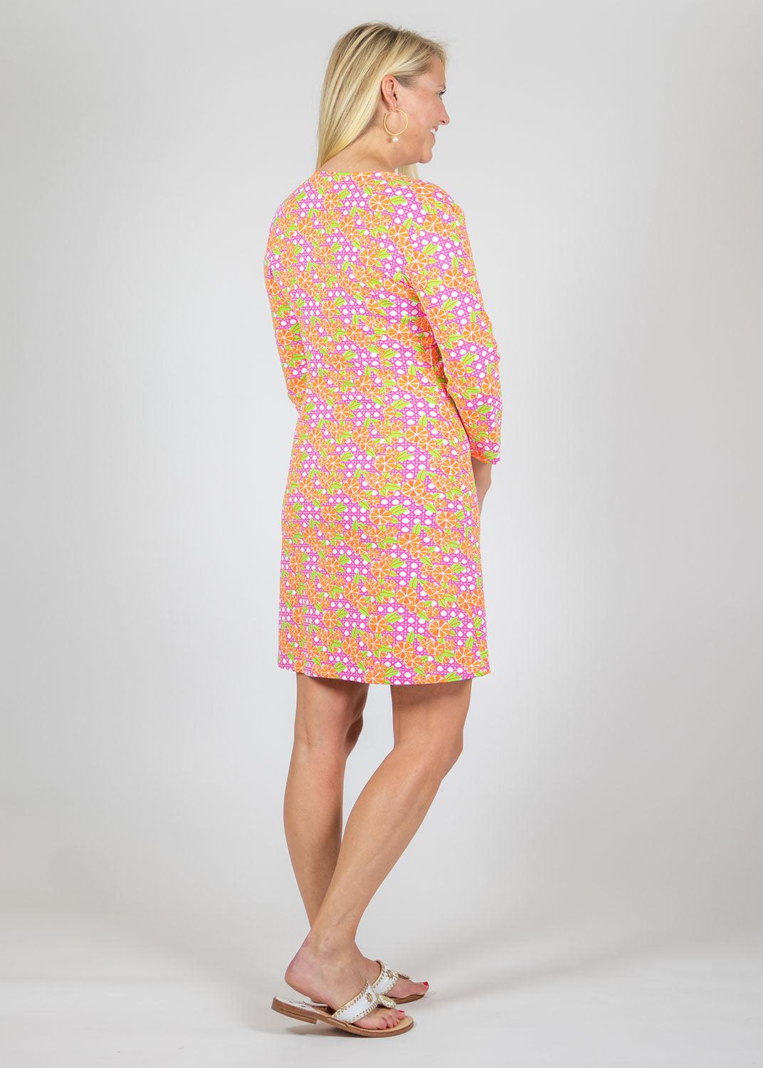 Grace Dress - Italian Citrus Pink/Orange - FINAL SALE
