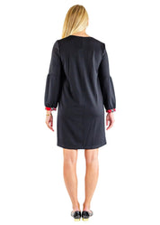 Charlotte Dress - Black/Red Plaid Cuff-2