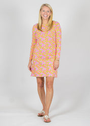 Marina Full Sleeve Dress - Italian Citrus Pink/Orange