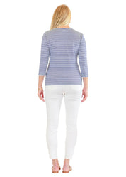 V-Crew Tee-Juicy Stripe True Blue-2