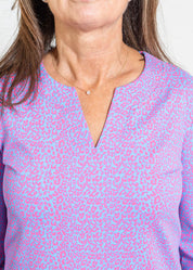 Lucille 3/4 Sleeve Dress - Show your spots Blue/Pink