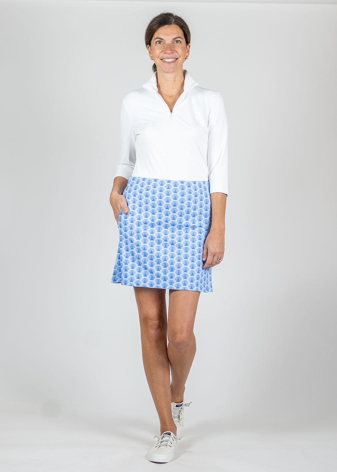 Country Club Skort 17 inch - Shell Seeker 2 Blue - FINAL SALE