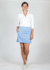 Country Club Skort 17 inch - Shell Seeker 2 Blue - FINAL SALE