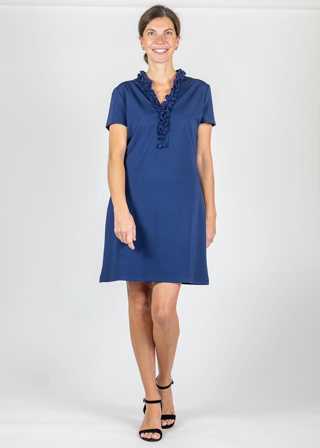Bailey Dress - Solid Navy L Bailey Dress - Solid Navy L