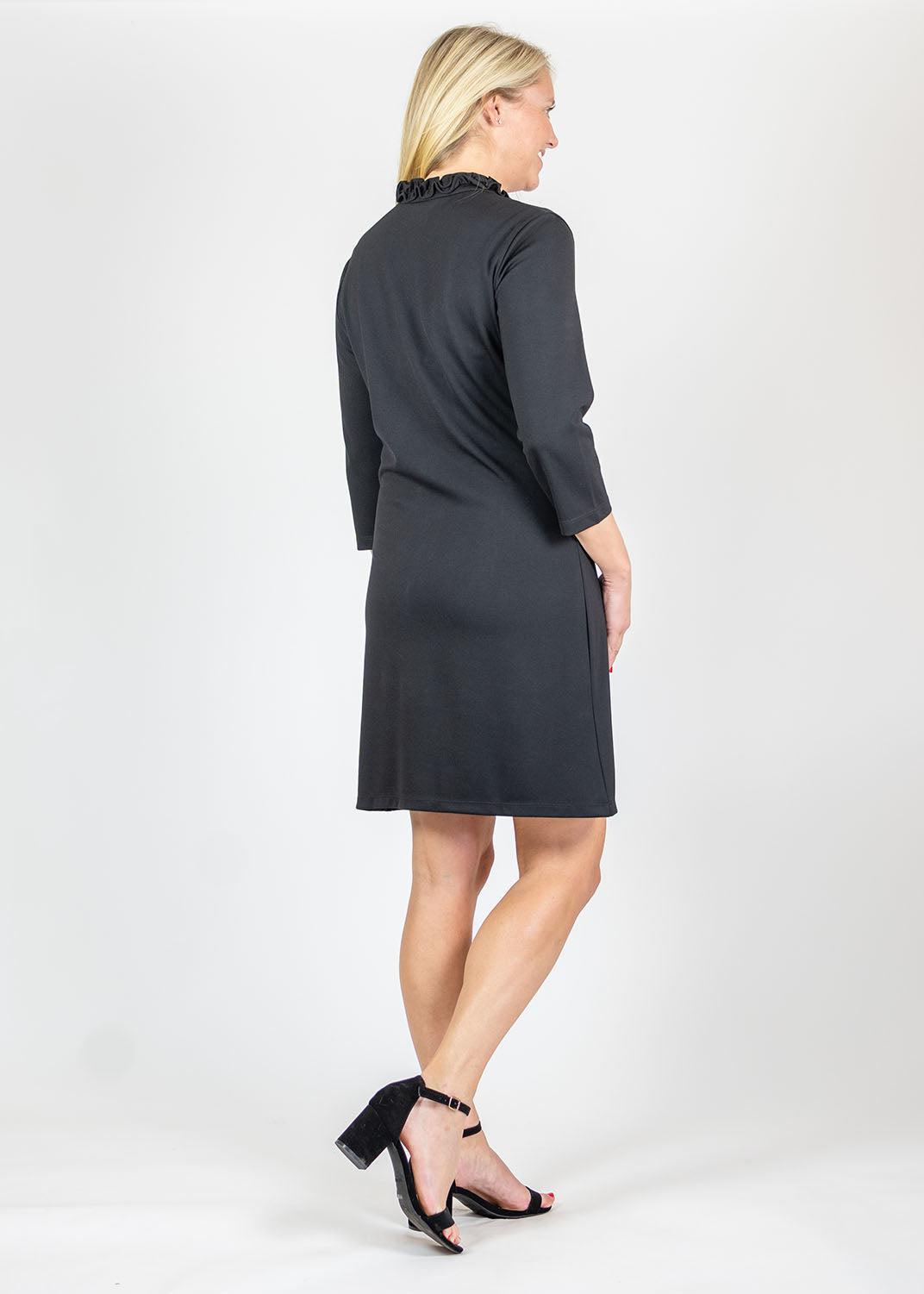 Bailey 3/4 Sleeve Dress - Solid Black