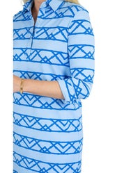 Port Dress - Bamboo Stripe 2 Blue
