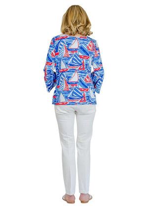 Haley Top - Out for Sail Red/White/Blue-2