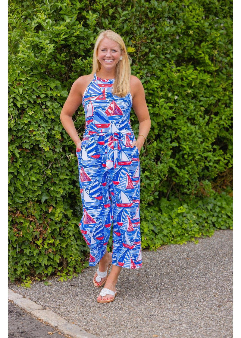 Harper Jumpsuit - Out for Sail Red/White/Blue-2