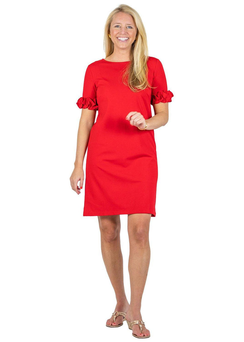 Kimberly Dress- Solid Red-2