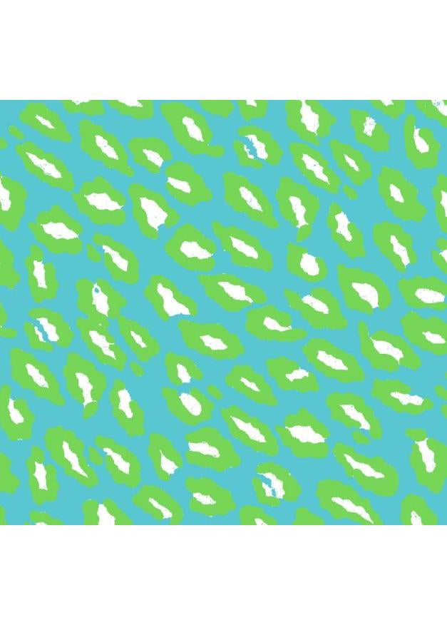 Islander Top -Leopard Green/Blue-FINAL SALE