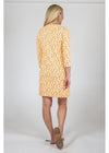 Lucille Dress 3/4 Sleeve - Field of Dahlias - FINAL SALE