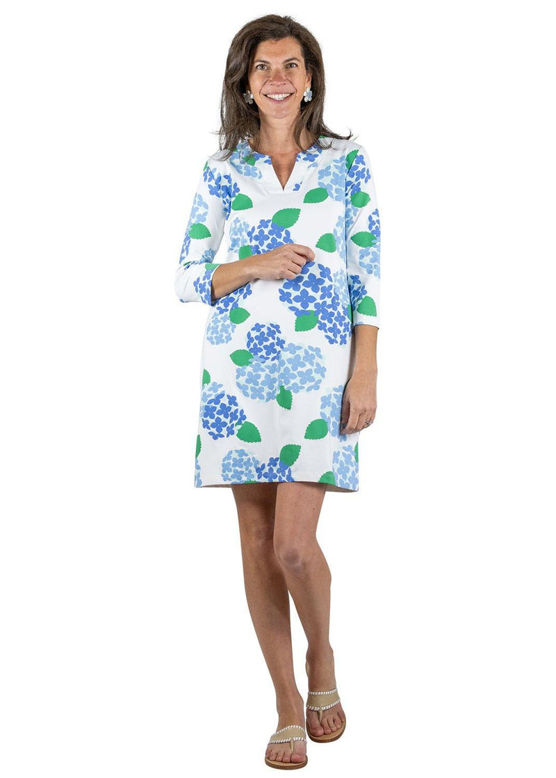 Lucille Dress 3/4 Sleeve - Hydrangea Blue-2