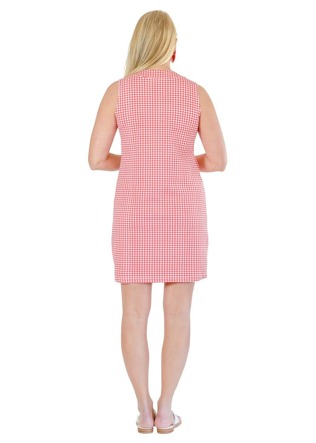 Lucille Dress - Gingham Check Red/White-2