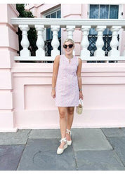 Lucille Dress - Tiny Floral - Pink/Green - FINAL SALE