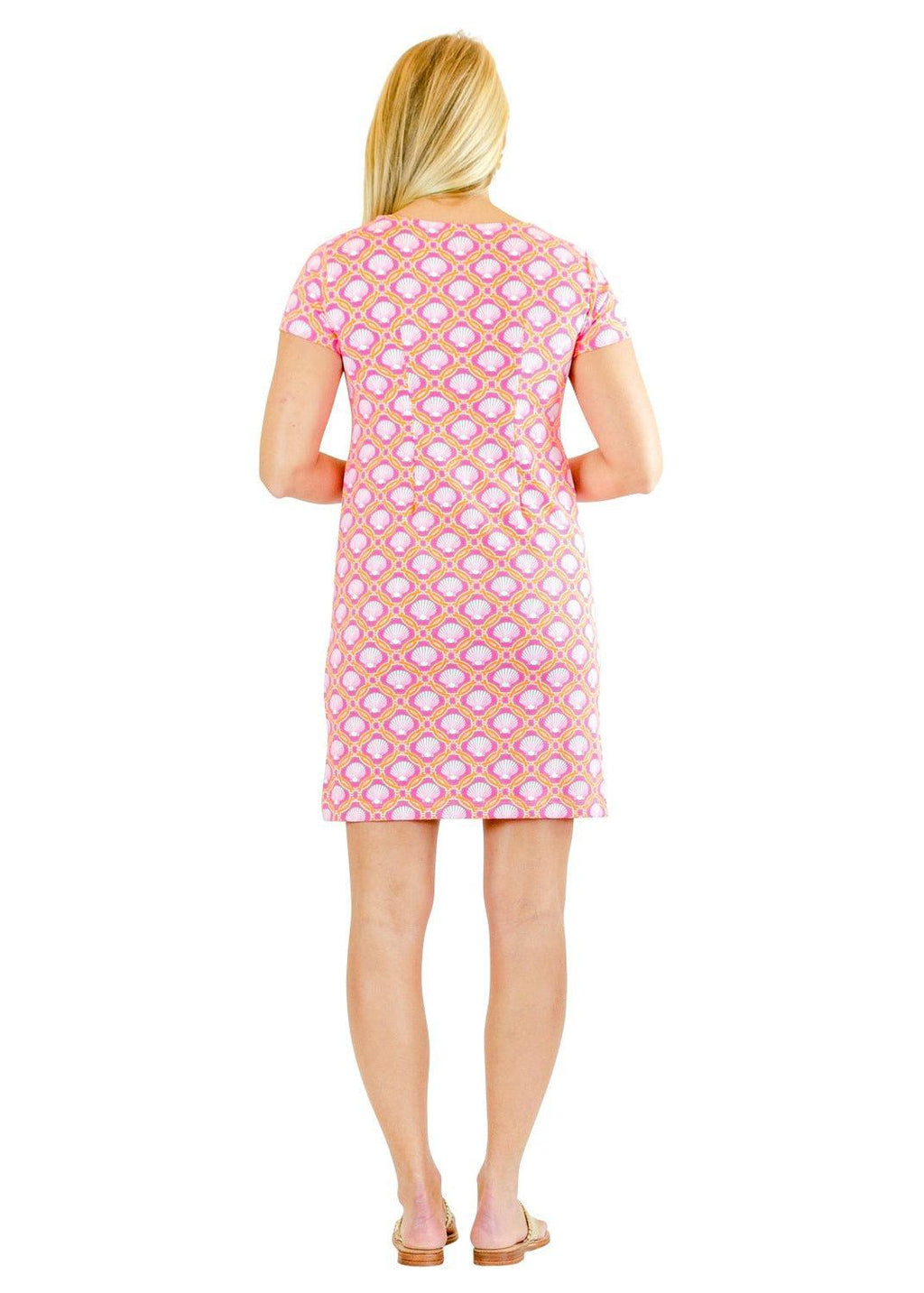 Marina Dress - Bamboo Circles Pink/Orange - FINAL SALE-2