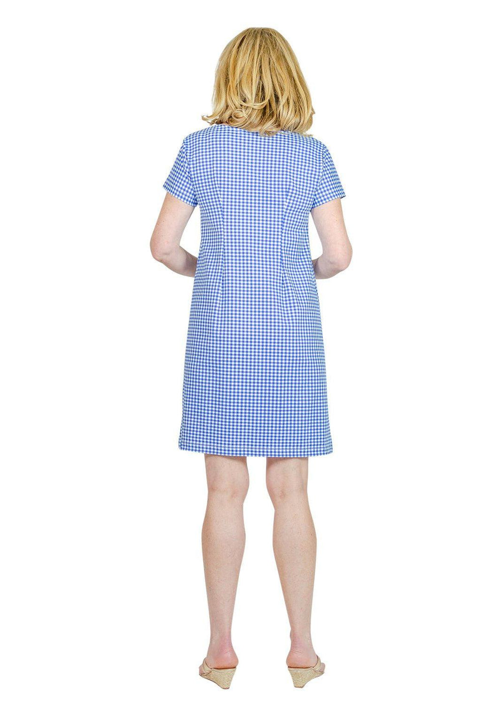 Marina Dress - Gingham Check Blue/White-2