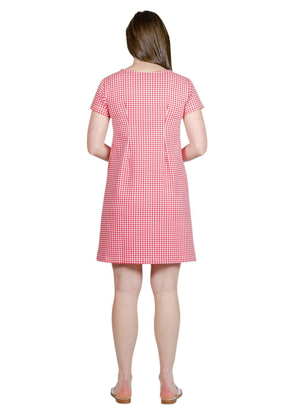 Marina Dress - Gingham Check Red/White-2