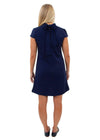 Molly Bow Back Dress - Solid Navy-2