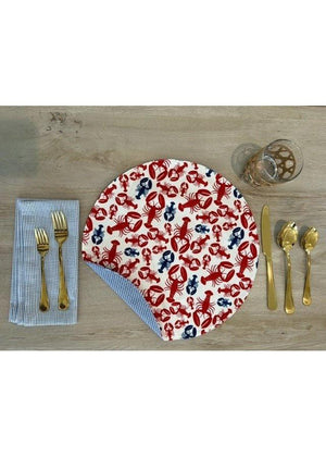 Placemat-Round - Lobster Dance Reversible-2