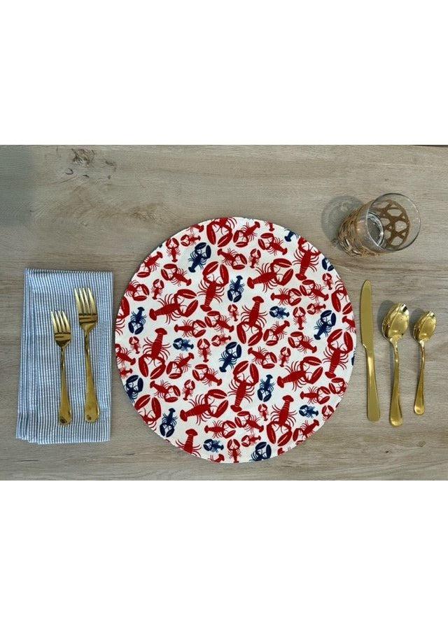 Placemat-Round - Lobster Dance Reversible